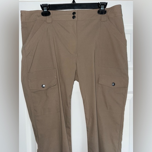 Anatomie The Kate Khaki Skinny Cargo Travel Slimming Stretch Chic Slim Pant XL - Picture 7 of 12